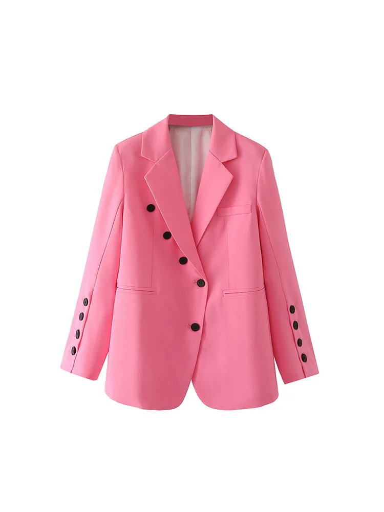 YLJHQX Spring 2022 Women Fashion Pink Irregular Design Blazer Office Ladies Casual Long Sleeve Single Breasted Jacket
YLJHQX Spring 2022 Women Fashion Pink Irregular Design Blazer Office Ladies Casual Long Sleeve Single Breasted Jacket
