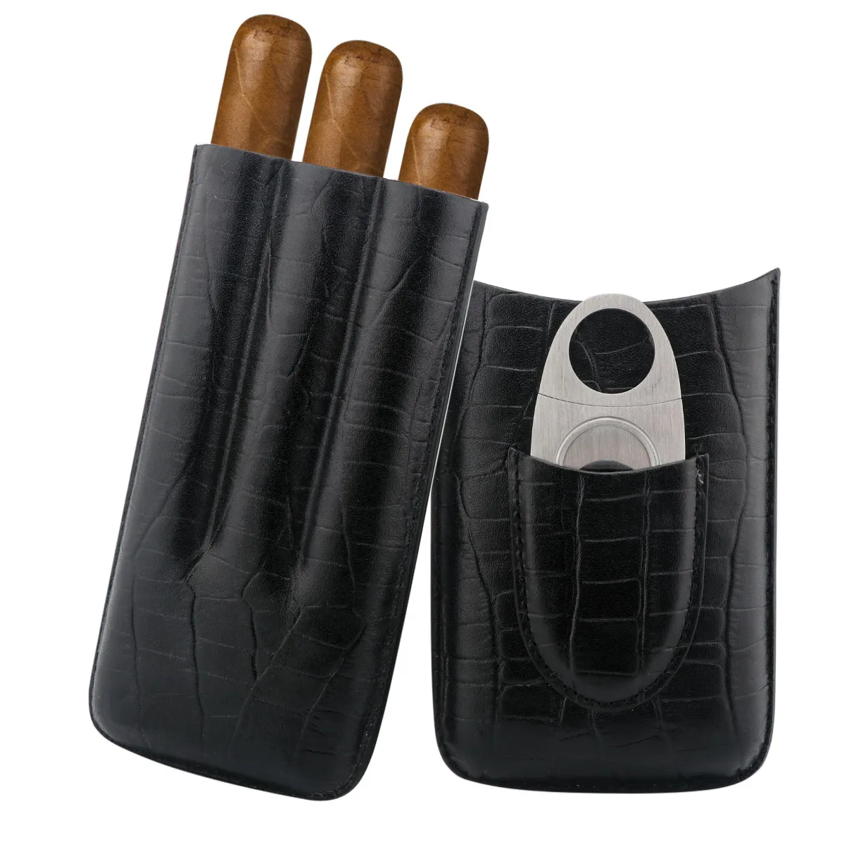 Travel Cigar Case Box Set With Cutter Portable Humidor Box 3-slot Cigars Holder Tube Smoking Cigarette Storage Accessories Black
Travel Cigar Case Box Set With Cutter Portable Humidor Box 3-slot Cigars Holder Tube Smoking Cigarette Storage Accessories Black
