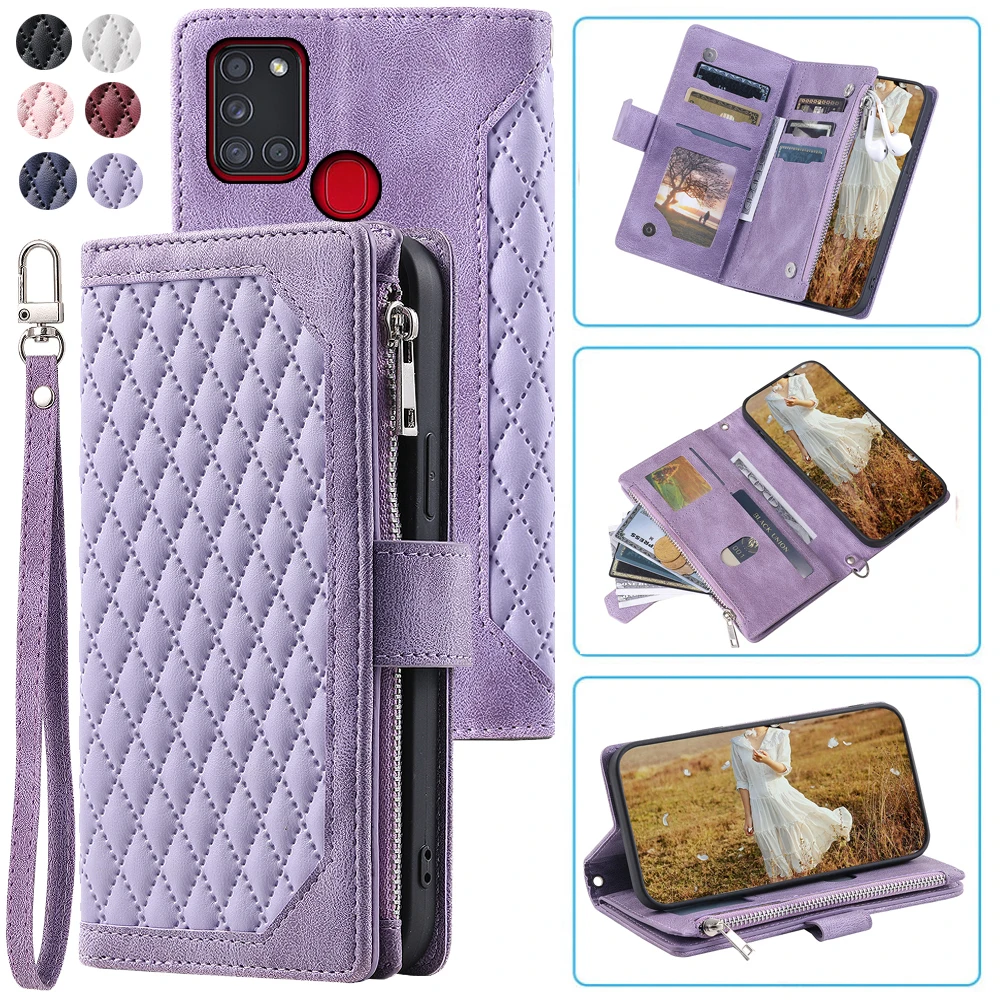Fashion Zipper Wallet Case For Samsung Galaxy A21S Flip Cover Multi Card Slots Cover Phone Case Card Slot Folio with Wrist Strap
Fashion Zipper Wallet Case For Samsung Galaxy A21S Flip Cover Multi Card Slots Cover Phone Case Card Slot Folio with Wrist Strap