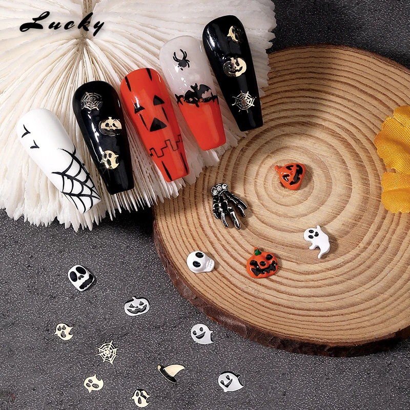 1 Box Pumpkin Skull Bat Nail Art Parts Retro Punk Style Alloy Finger Nail Charms Metal DIY Nail Art Decoration Accessories
1 Box Pumpkin Skull Bat Nail Art Parts Retro Punk Style Alloy Finger Nail Charms Metal DIY Nail Art Decoration Accessories