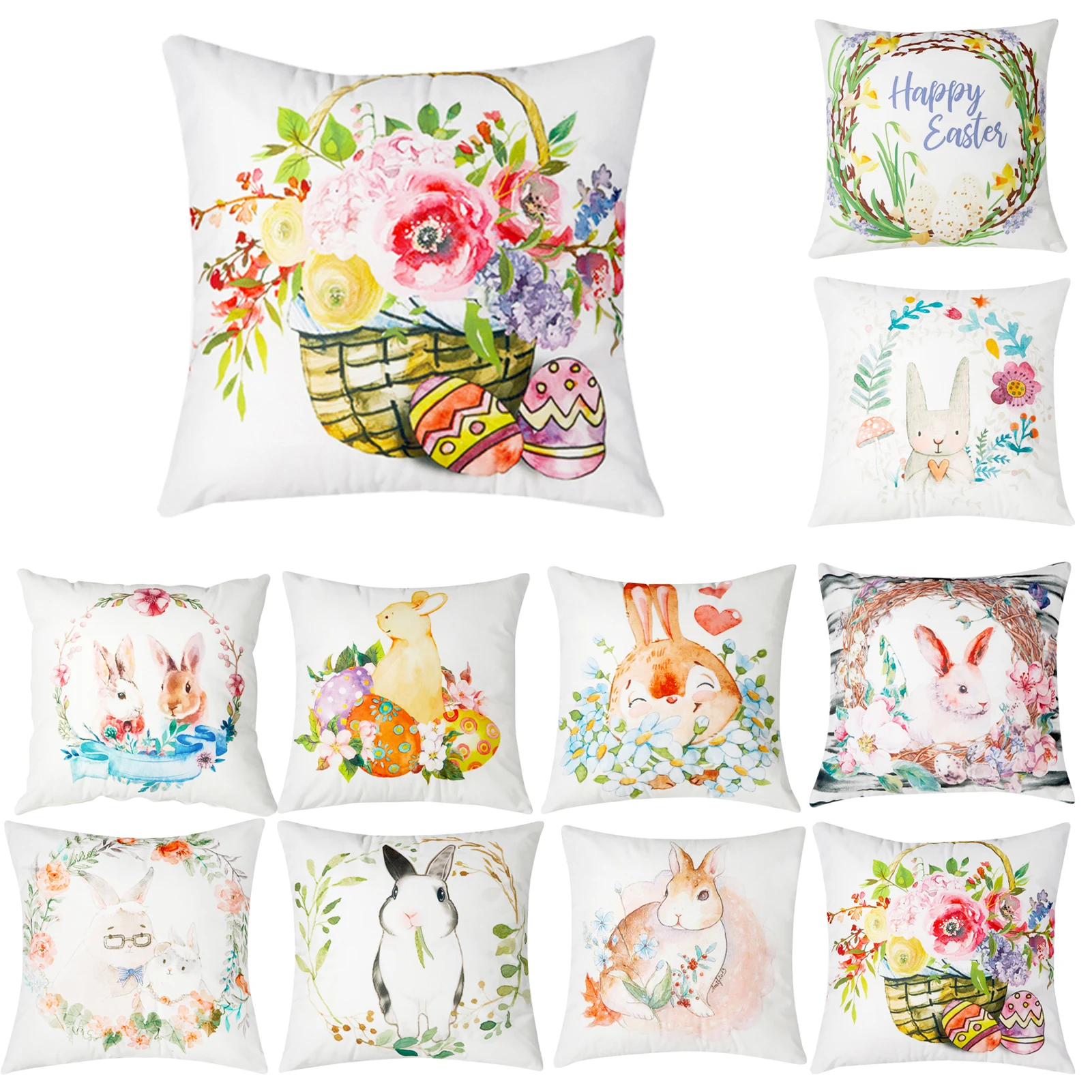 Spring Easter Cushion Cover Home Living Room Decor Flowers Bunny Eggs Printed Pillow Cover Easter Decorations Throw Pillowcase
Spring Easter Cushion Cover Home Living Room Decor Flowers Bunny Eggs Printed Pillow Cover Easter Decorations Throw Pillowcase