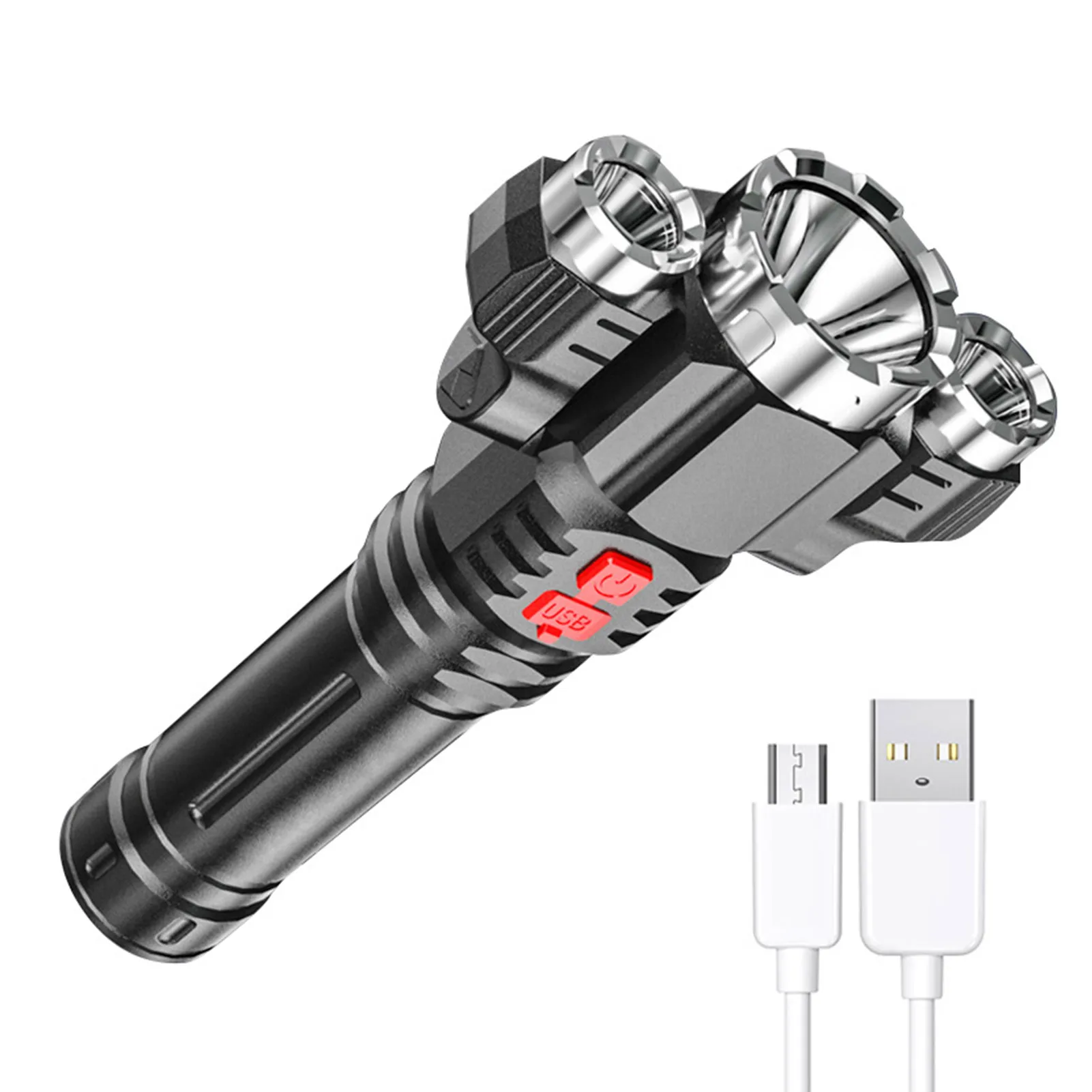 Waterproof Powerful Flashlights USB Rechargeable Handheld Flash Light Multifunctional High Lumens Bright Flash Light For Outdoor
Waterproof Powerful Flashlights USB Rechargeable Handheld Flash Light Multifunctional High Lumens Bright Flash Light For Outdoor