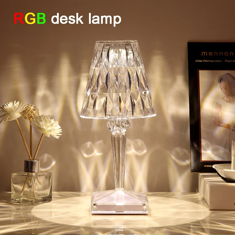RGB Touch Sensor Diamond Table Lamp Acrylic Decoration Light For Bar Bedroom Bedside Coffee Crystal LED Desk Night Light Lamps
RGB Touch Sensor Diamond Table Lamp Acrylic Decoration Light For Bar Bedroom Bedside Coffee Crystal LED Desk Night Light Lamps