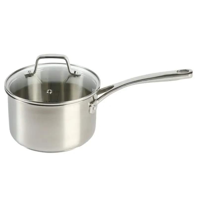 Silverberry 2-Quart Matte Silver Stainless Steel SaucePan with Lid Milk frother jug Espresso measuring cup Milk pitcher Stainles
Silverberry 2-Quart Matte Silver Stainless Steel SaucePan with Lid Milk frother jug Espresso measuring cup Milk pitcher Stainles
