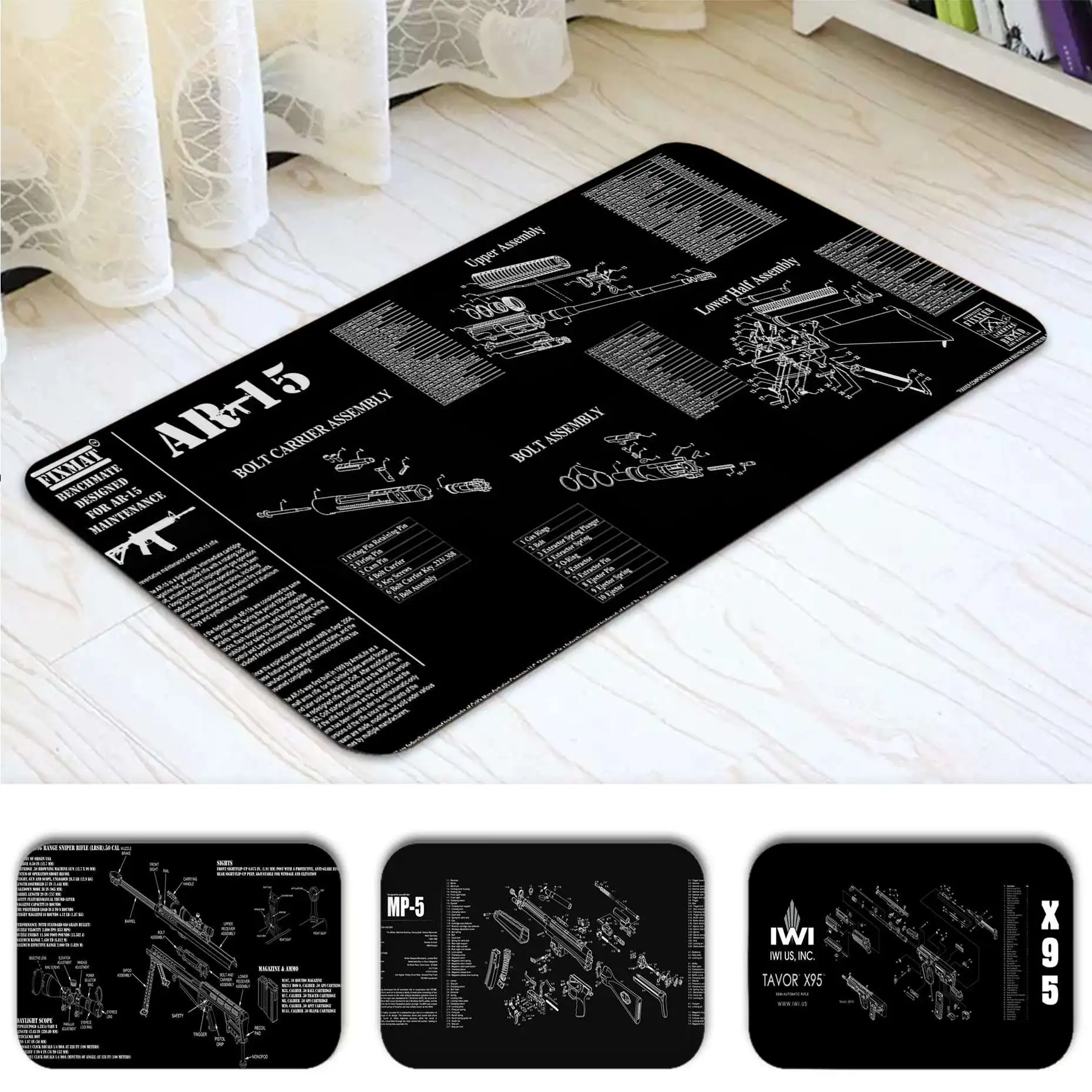 CS GO Gun Parts M14 AR-15 HK45 AK47 98K Printed Flannel Floor Mat Bathroom Decor Carpet Non-Slip For Living Room Kitchen Doormat
CS GO Gun Parts M14 AR-15 HK45 AK47 98K Printed Flannel Floor Mat Bathroom Decor Carpet Non-Slip For Living Room Kitchen Doormat