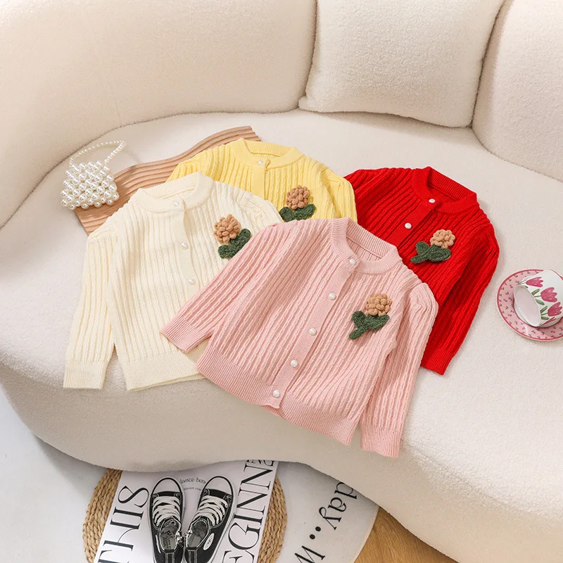 Children's Clothing Pretty 3D Stripes Girls Sweater Appliques Knitted Jacket for Baby Girl Autumn Kids Cardigan Custom GY07301
Children's Clothing Pretty 3D Stripes Girls Sweater Appliques Knitted Jacket for Baby Girl Autumn Kids Cardigan Custom GY07301