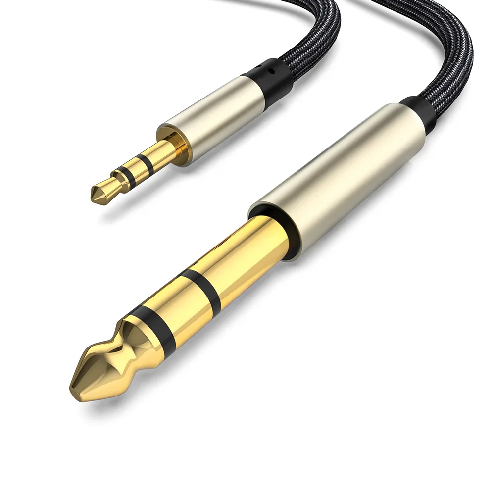 3.5mm To 6.35mm Stereo Audio Cable 1/4 To 1/8 TRS Cord for Home Theater Devices Speaker Guitar Amplifier Laptop Headphone Mixer
3.5mm To 6.35mm Stereo Audio Cable 1/4 To 1/8 TRS Cord for Home Theater Devices Speaker Guitar Amplifier Laptop Headphone Mixer