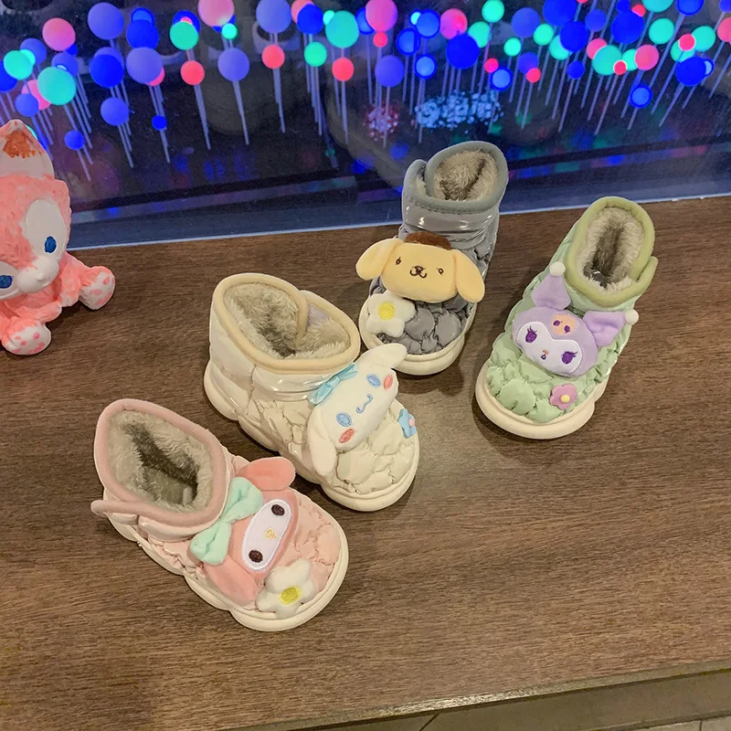 Kawaii Sanriod Cinnamoroll My Melody Kuromi детская хлопковая обувь, Новая зимняя Женская бархатная теплая обувь карамельного цвета для хлеба
Kawaii Sanriod Cinnamoroll My Melody Kuromi детская хлопковая обувь, Новая зимняя Женская бархатная теплая обувь карамельного цвета для хлеба