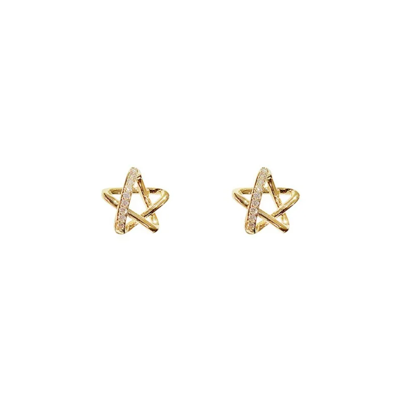 Simple Hollow Five-pointed Star Earrings Zircon Lucky Love Heart Mother's Day Woman Girl Wedding Blessing Ear Studs Jewelry
Simple Hollow Five-pointed Star Earrings Zircon Lucky Love Heart Mother's Day Woman Girl Wedding Blessing Ear Studs Jewelry