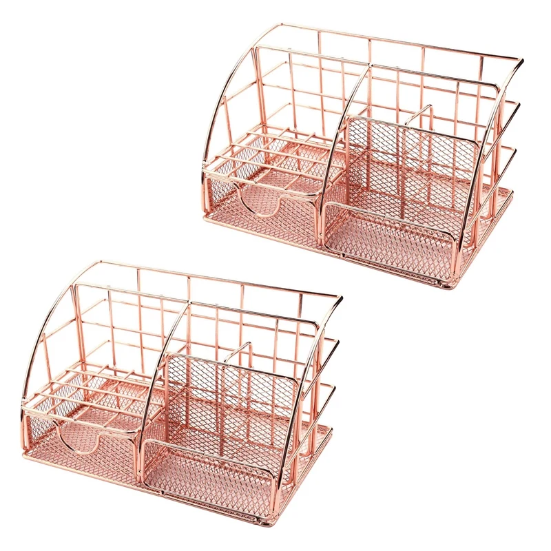 2X Rose Gold Ladies Desktop Storage Box, Multi-Purpose Desktop Storage Box, With Pen Holder
2X Rose Gold Ladies Desktop Storage Box, Multi-Purpose Desktop Storage Box, With Pen Holder