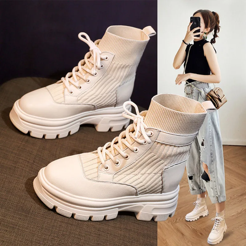 Real Soft Leather Nude Boots Women's British Style Autumn And Winter New Casual Women's Shoes Short Boots Women Fashion
Real Soft Leather Nude Boots Women's British Style Autumn And Winter New Casual Women's Shoes Short Boots Women Fashion