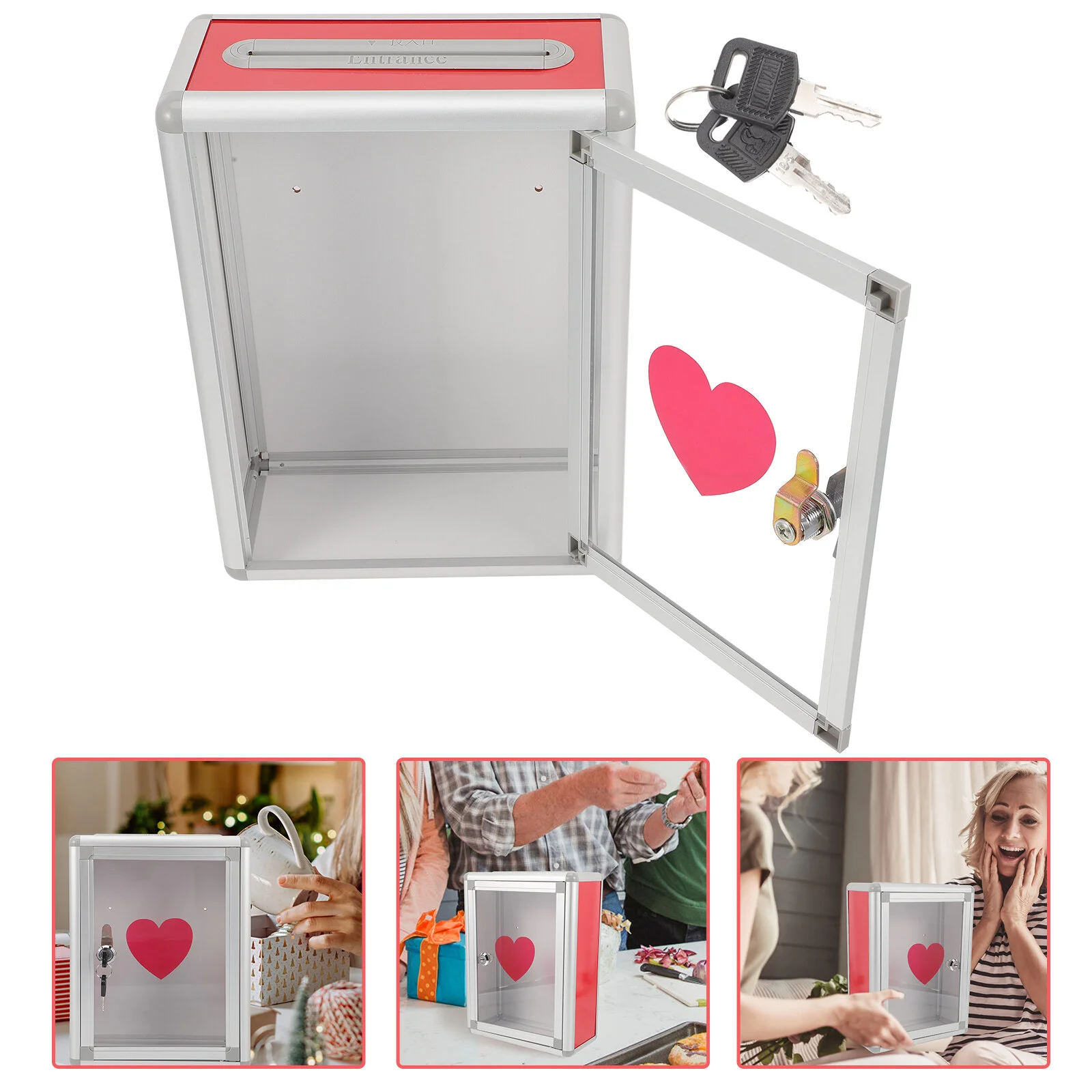 Voting Box with Lock Donation Box for Fundraising Suggestion Box Ballot Comment Box
Voting Box with Lock Donation Box for Fundraising Suggestion Box Ballot Comment Box