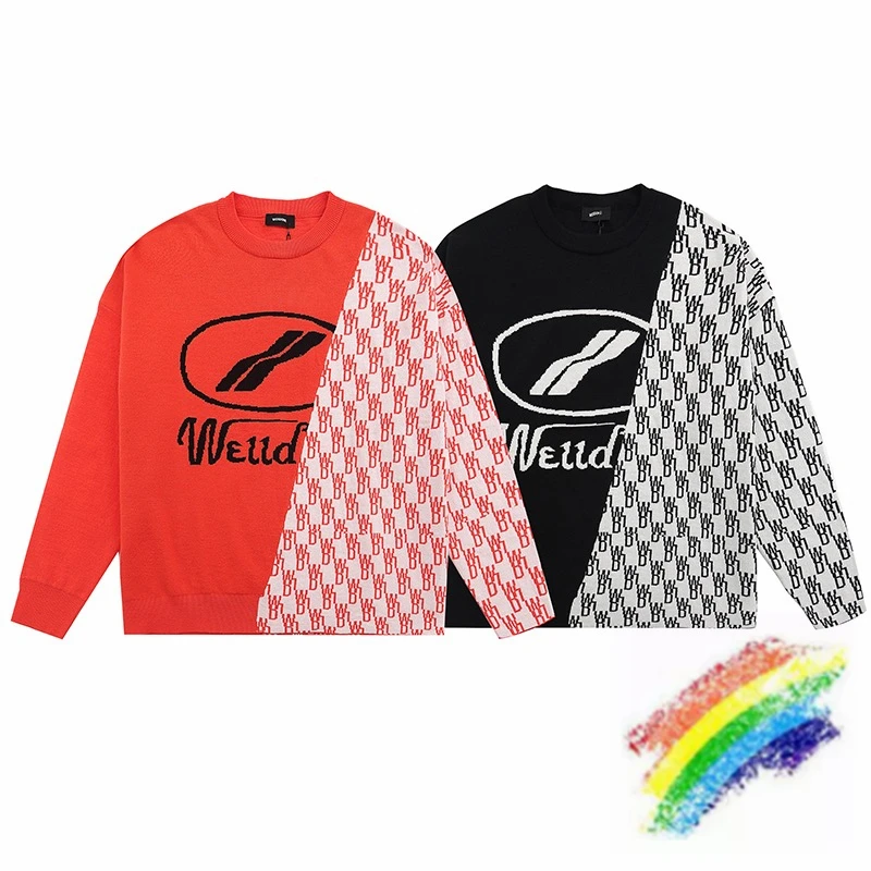 Patchwork WE11DONE Sweater Men Women 1:1 High-Quality Knit Sweatshirts Welldone Slightly Oversized
Patchwork WE11DONE Sweater Men Women 1:1 High-Quality Knit Sweatshirts Welldone Slightly Oversized
