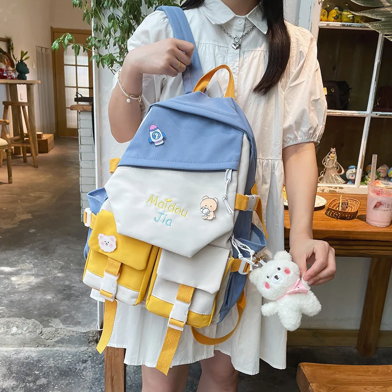 Детские школьные ранцы в японском стиле, японский рюкзак для учеников Старшей школы, милый лоскутный ранец для женщин
Детские школьные ранцы в японском стиле, японский рюкзак для учеников Старшей школы, милый лоскутный ранец для женщин