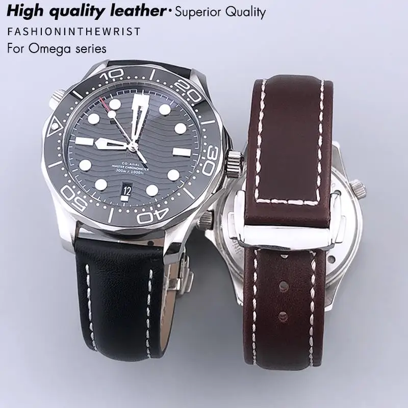 18mm 19mm 20mm 21mm 22mm Genuine Leather Watchband Fit For Omega Seamater 300 Pagani Tudor Tissote Timex Omega Wrist Bracelets
18mm 19mm 20mm 21mm 22mm Genuine Leather Watchband Fit For Omega Seamater 300 Pagani Tudor Tissote Timex Omega Wrist Bracelets