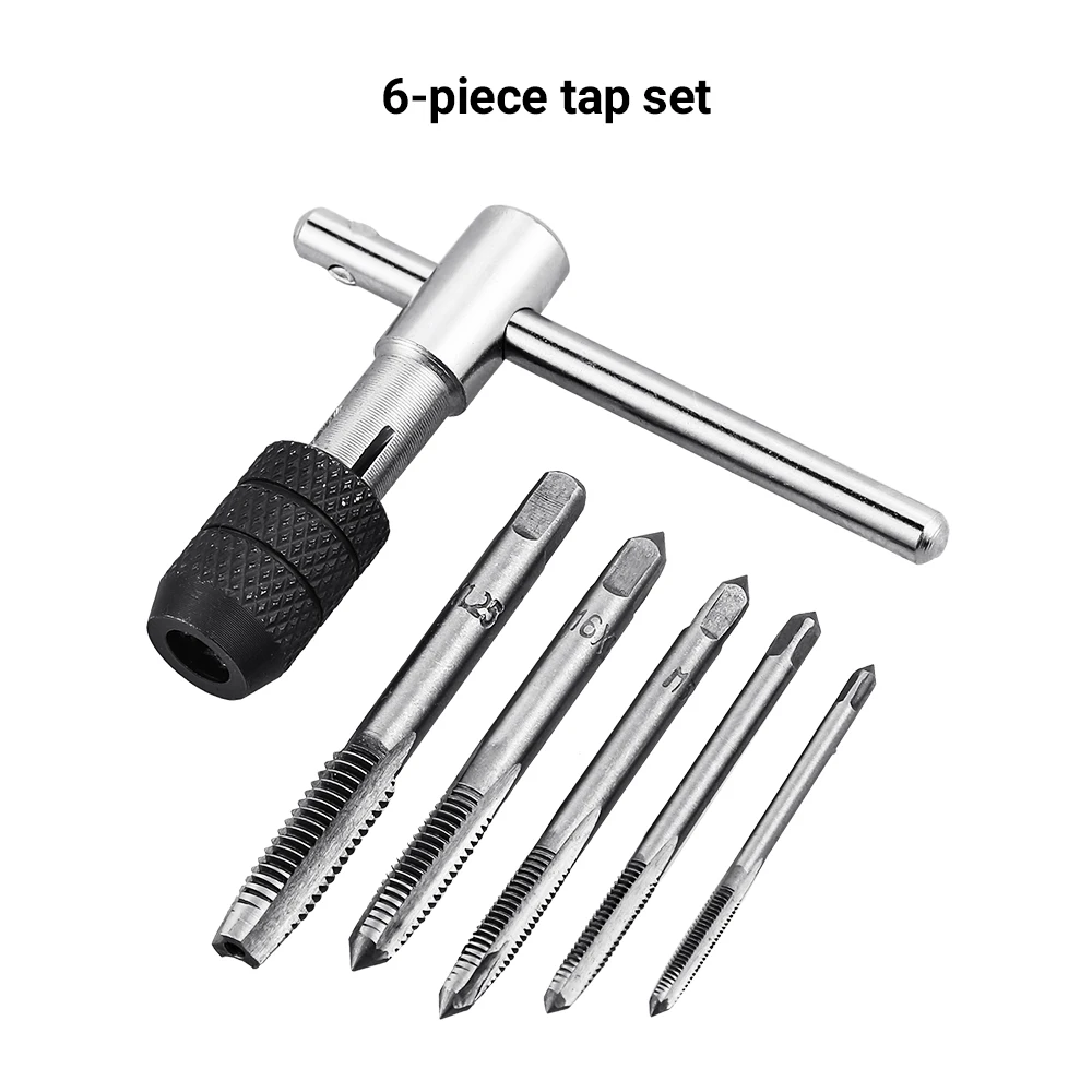 6PCS/Set Tap Drill Wrench Tapping Threading Tool M3-M8 Screwdriver Tap Holder Hand Tool Thread Metric Plug Tap Screw Taps
6PCS/Set Tap Drill Wrench Tapping Threading Tool M3-M8 Screwdriver Tap Holder Hand Tool Thread Metric Plug Tap Screw Taps