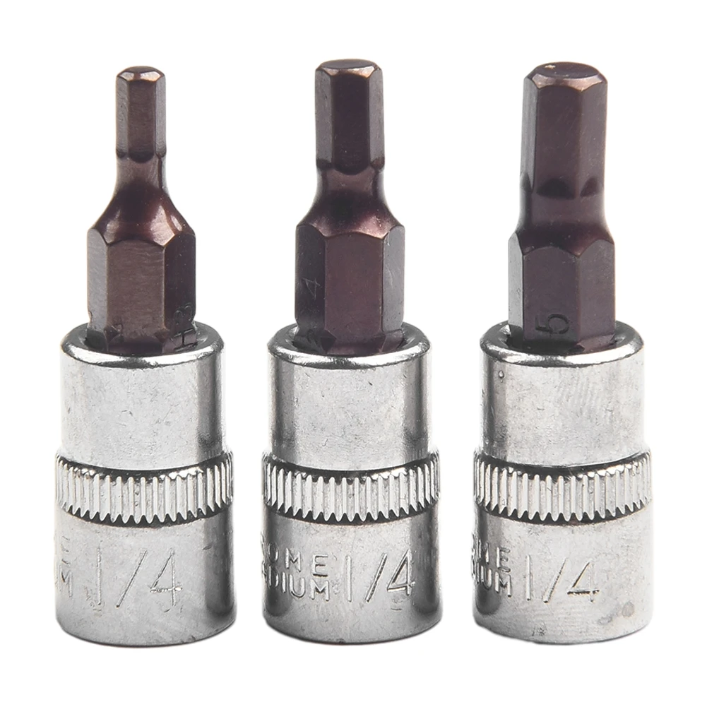 3PCS Screwdriver Bits H3-H8 For Inner Hex Sockets 1/4 Inch Drive Socket Hand Tools Hex Head Screwdriver Bit
3PCS Screwdriver Bits H3-H8 For Inner Hex Sockets 1/4 Inch Drive Socket Hand Tools Hex Head Screwdriver Bit