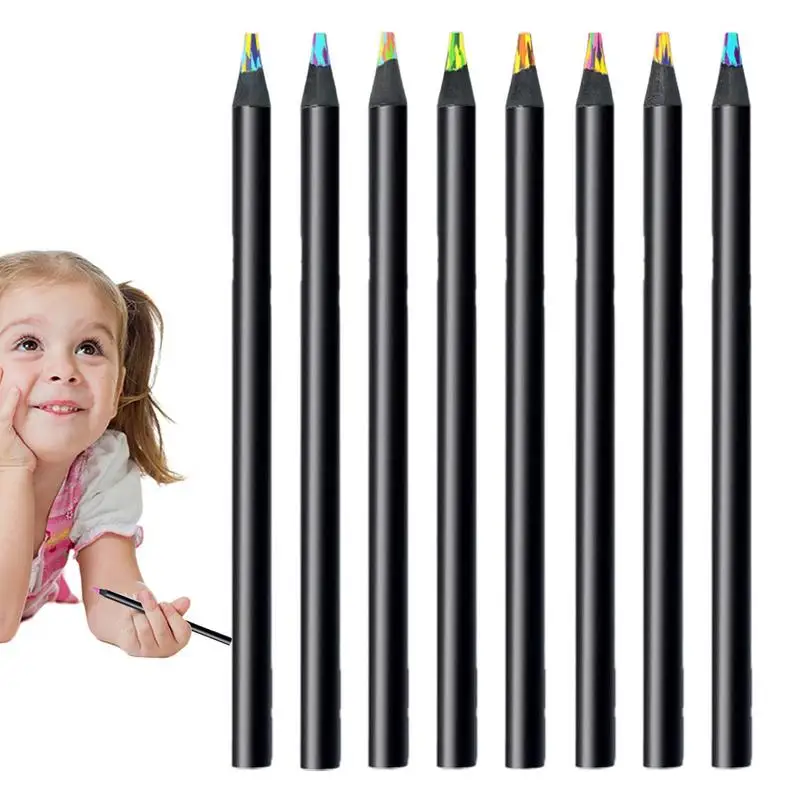 

Rainbow Pencils For Kids Multi Colored Pencils Fancy Pencils For Kids Develop Children's Imagination Solid Wood Multiple Color