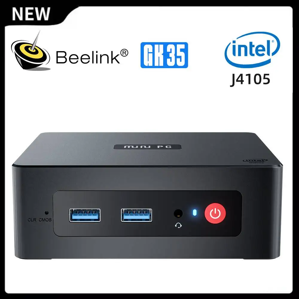 

Beelink GK35 Intel Gemini Lake J4105 Windows 10 Mini PC 8GB RAM 128GB 256GB SSD 2.4G&5.8G Dual Wifi BT 1000M LAN Mini Computer