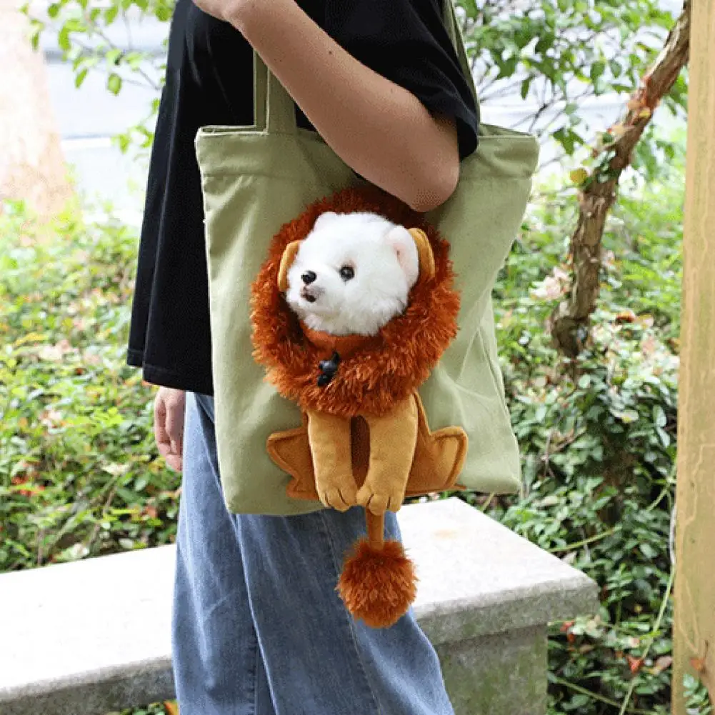 Pet Carrying Bag Large Capacity Drawstring Hole Lion Modeling Pet Dog Cat Carrying Traveling Bag Pet Supplies 
Pet Carrying Bag Large Capacity Drawstring Hole Lion Modeling Pet Dog Cat Carrying Traveling Bag Pet Supplies