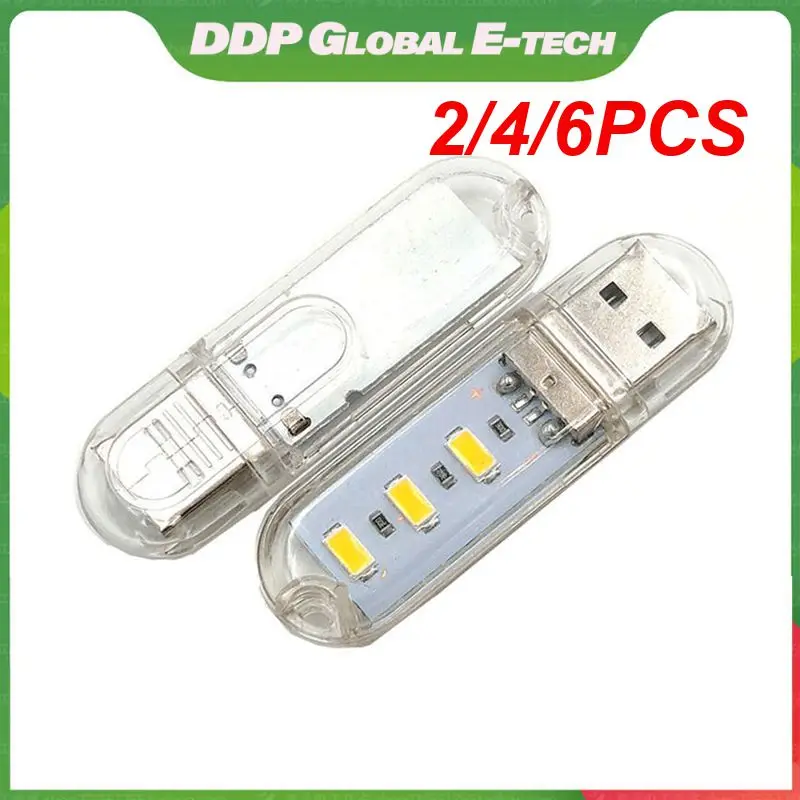 

LED USB Night Light Portable U Disk Lamp 3LEDs 1.5W Reading Lamps Colorful Mini Book Lights DC5V Power Bank Powered Camping Bulb