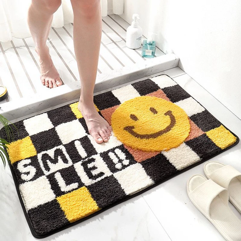 Мультяшный коврик для ванной в клетку с улыбкой, флокирующий ковер, Впитывающий Коврик для зоны, кухонный коврик, напольный коврик для входн...
Мультяшный коврик для ванной в клетку с улыбкой, флокирующий ковер, Впитывающий Коврик для зоны, кухонный коврик, напольный коврик для входн...