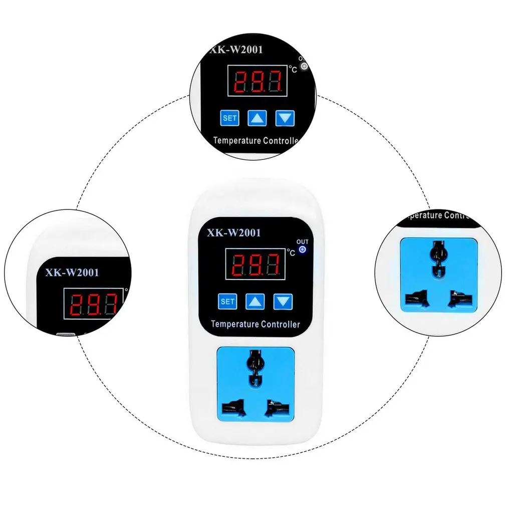 AC 110-220V Digital Thermostat Regulator Temperature Controller Microcomputer Socket Outlet -50~110C + NTC Sensor
AC 110-220V Digital Thermostat Regulator Temperature Controller Microcomputer Socket Outlet -50~110C + NTC Sensor