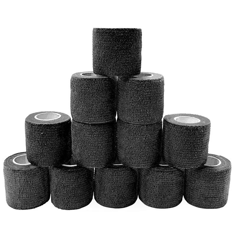 12 Pcs Black Elastic Self-Adhesive Bandage 5 Cm Sports Fixed Elastic Bandage For Sports Injuries And Pet Treatment
12 Pcs Black Elastic Self-Adhesive Bandage 5 Cm Sports Fixed Elastic Bandage For Sports Injuries And Pet Treatment