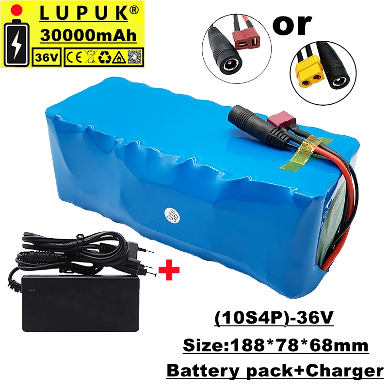 36V battery pack, 1000 watts,10s4p, 30000mah, suitable for electric bicycles, equipped with integrated BMS +42v charger for sale 
36V battery pack, 1000 watts,10s4p, 30000mah, suitable for electric bicycles, equipped with integrated BMS +42v charger for sale