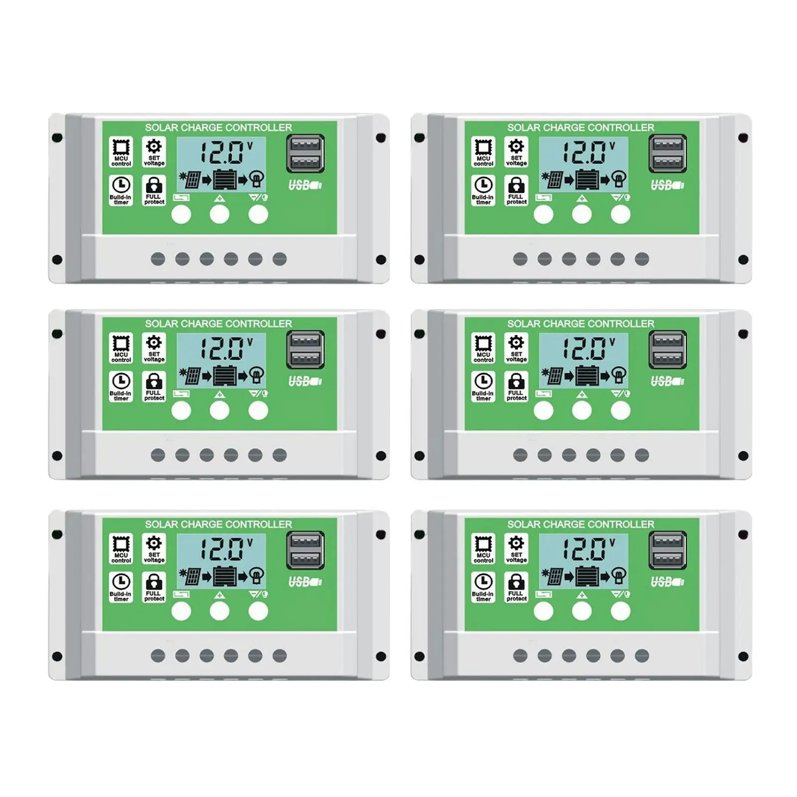 Solar Controller 12V/24V 60A 50A 40A 30A 20A 10A Solar Regulator PWM Battery Charger LCD Display Dual USB 5V Output 
Solar Controller 12V/24V 60A 50A 40A 30A 20A 10A Solar Regulator PWM Battery Charger LCD Display Dual USB 5V Output