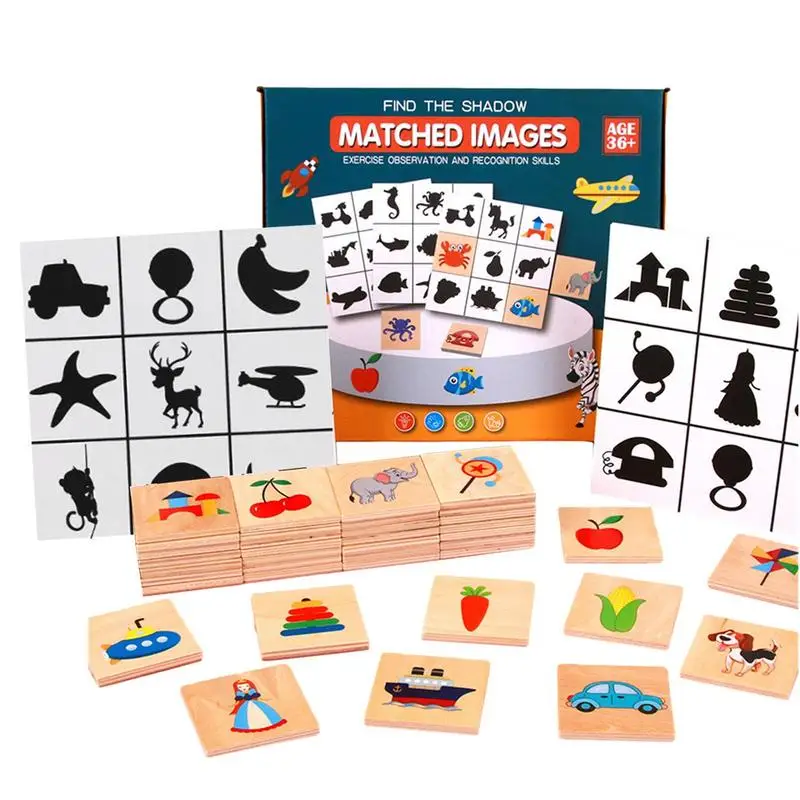 

Игра с памятью для малышей, веселые карты памяти с рисунком тени, детская настольная игра для дома, путешествия, игровой центр для малышей, дошкольного возраста