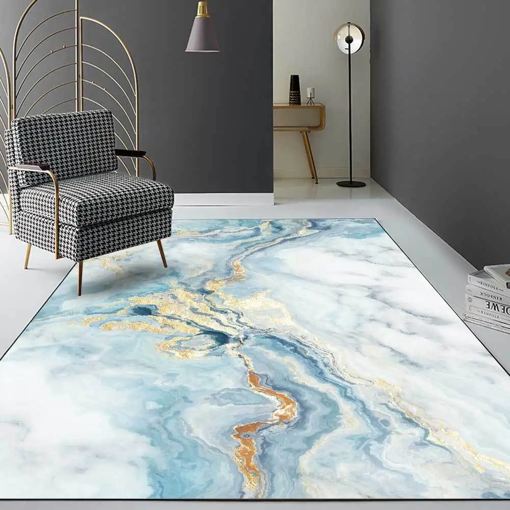 Light Blue Gold White Marble Living Room Bedroom Fashion Modern Luxury Abstract Bedside Carpet Floor Mat Customization
Light Blue Gold White Marble Living Room Bedroom Fashion Modern Luxury Abstract Bedside Carpet Floor Mat Customization