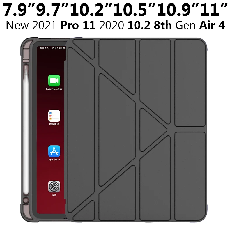 Case For 2020 iPad 10.2 8th Mini 5 2021 Pro 11 10.5 Air 3 4 Smart Cover With Pencil Holder iPad 2018 2017 9.7 5th 6th Generation
Case For 2020 iPad 10.2 8th Mini 5 2021 Pro 11 10.5 Air 3 4 Smart Cover With Pencil Holder iPad 2018 2017 9.7 5th 6th Generation