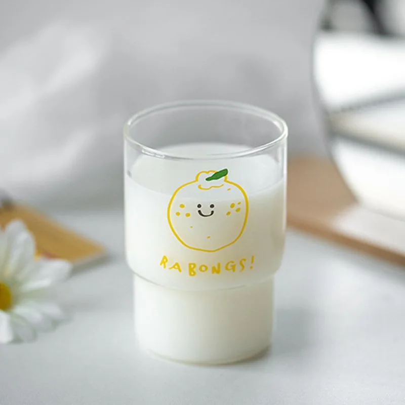 Korean Glass Water Cup for Milk Tea Heat-resistant 250ml Coffee Mug Cute Milk Juice Glass Cup Ins Glass Cups for Young Girl
Korean Glass Water Cup for Milk Tea Heat-resistant 250ml Coffee Mug Cute Milk Juice Glass Cup Ins Glass Cups for Young Girl