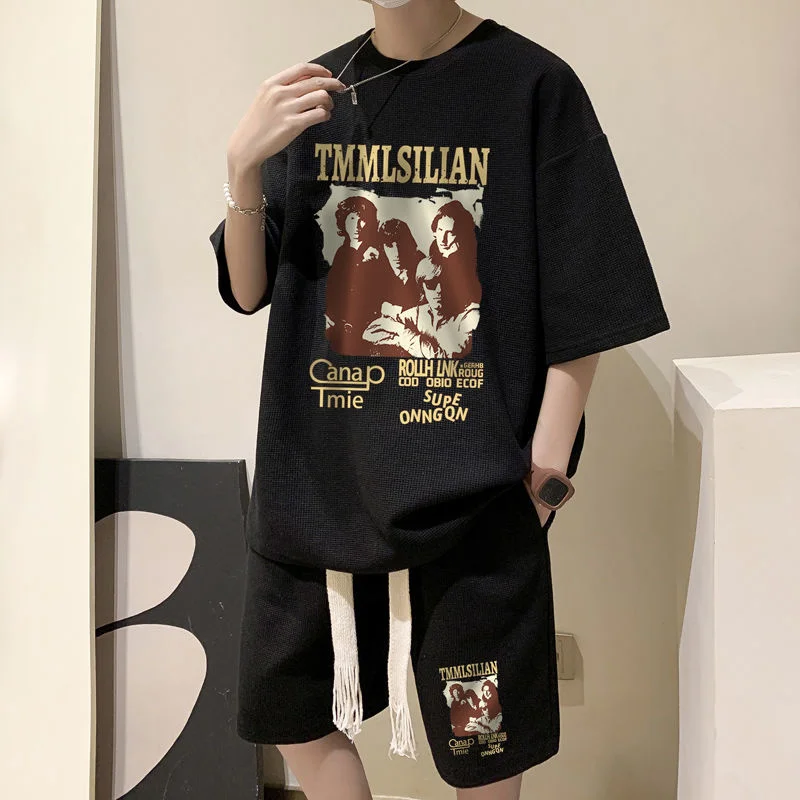 Privathinker American Vintage Men's Suit Oversized Waffle Fashion Casual Short Sleeve Two Pieces Sets Male Harajuku Shorts
Privathinker American Vintage Men's Suit Oversized Waffle Fashion Casual Short Sleeve Two Pieces Sets Male Harajuku Shorts