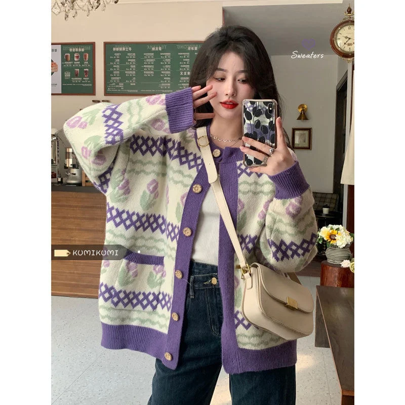 Tulip long-sleeved sweater women loose autumn 2023 casual o neck wear lazy style sweater vintage cardigan sweater female tops
Tulip long-sleeved sweater women loose autumn 2023 casual o neck wear lazy style sweater vintage cardigan sweater female tops