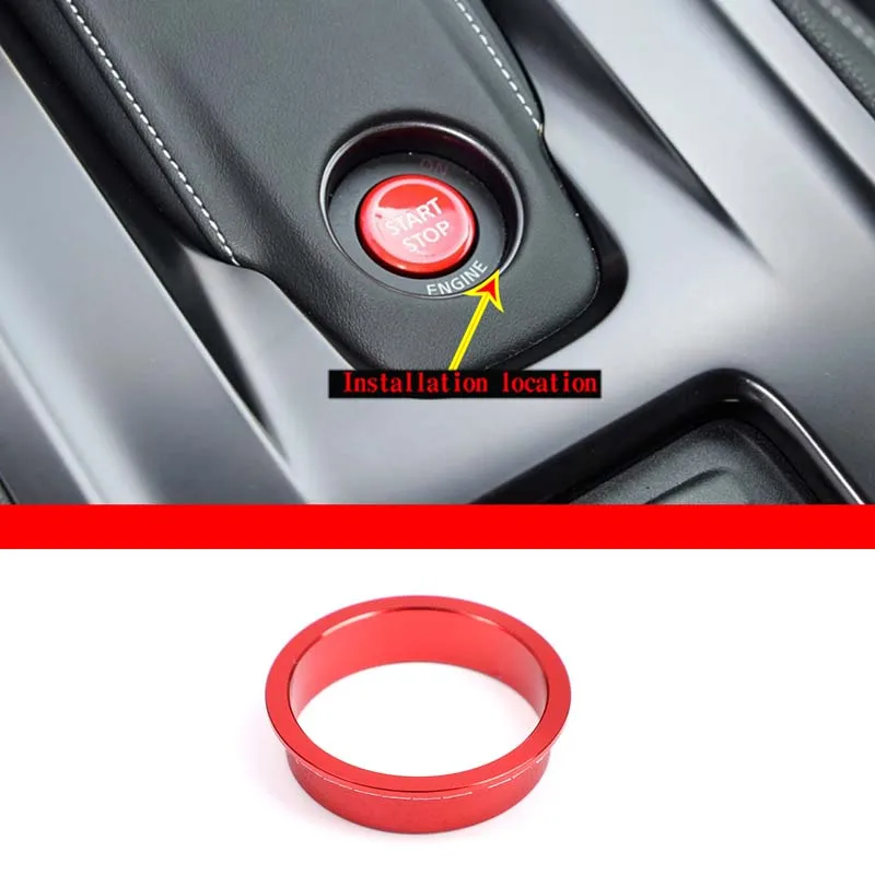 For 2008-2016 Nissan GTR R35 aluminum alloy red car engine one key start ignition outer ring cover sticker car interior parts
For 2008-2016 Nissan GTR R35 aluminum alloy red car engine one key start ignition outer ring cover sticker car interior parts