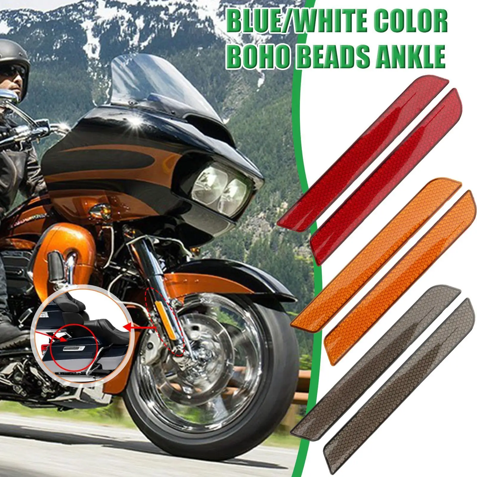 1pair New Motorcycle Front Fork Leg Reflector Safety Warning for Harley Latch Covers Hard Saddlebags Side Visibility Reflector
1pair New Motorcycle Front Fork Leg Reflector Safety Warning for Harley Latch Covers Hard Saddlebags Side Visibility Reflector