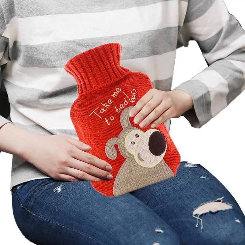 Hot Water Bottle With Cover Hot Water Bag Rubber With Elk/Dog Cover Rubber Hot Water Bag Hand Feet Warmer For Kids Adults 500ML
Hot Water Bottle With Cover Hot Water Bag Rubber With Elk/Dog Cover Rubber Hot Water Bag Hand Feet Warmer For Kids Adults 500ML