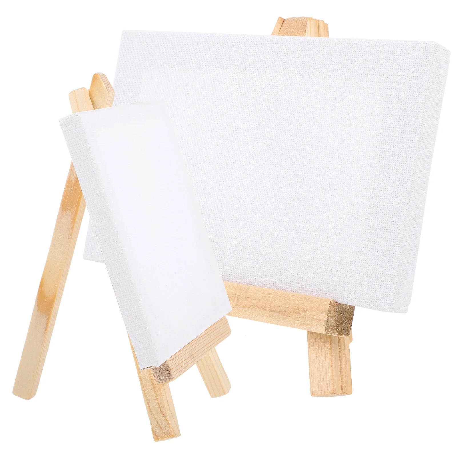 

2 Sets House Canvas Stand Multi-function Painting Easel DIY Accessories Blank Crafted Mini Wooden Delicate Child Small Tiny