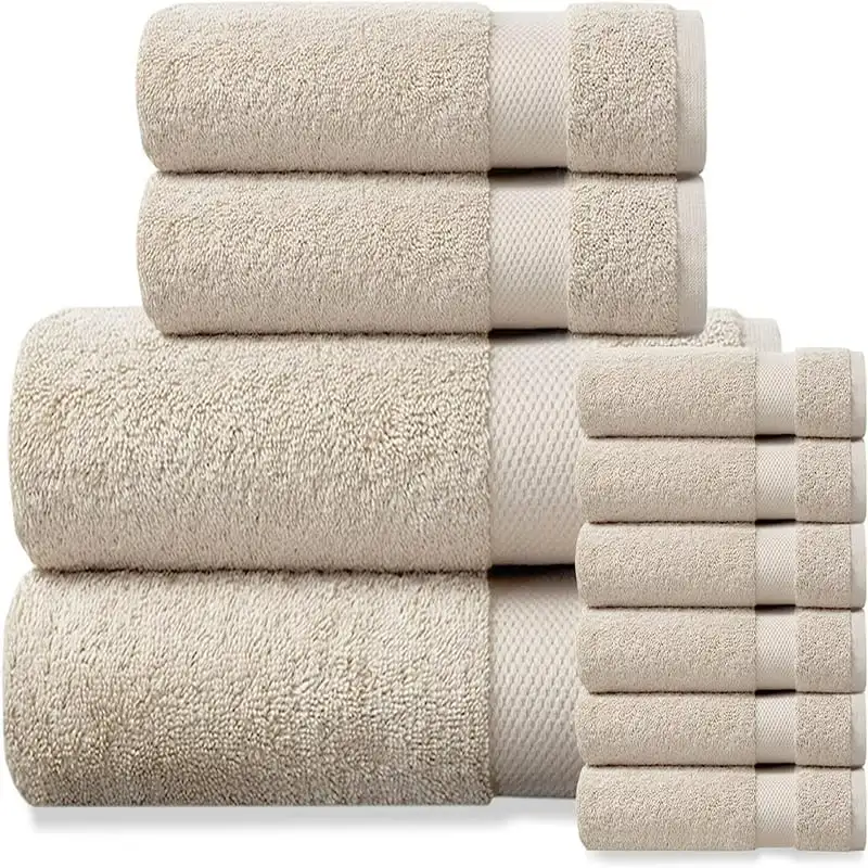 Organic Cotton Luxuriously Plush Bath Towel 10 Piece Set|GOTS & OEKO-TEX Certified| Hotel Quality Towels|Feather Touch Technolog
Organic Cotton Luxuriously Plush Bath Towel 10 Piece Set|GOTS & OEKO-TEX Certified| Hotel Quality Towels|Feather Touch Technolog