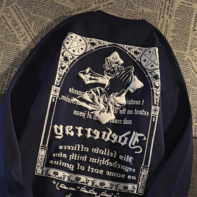 Hoodies Fried street graffiti popular logo ways round collar fleece single men and women fall and winter and velvet street tops
Hoodies Fried street graffiti popular logo ways round collar fleece single men and women fall and winter and velvet street tops
