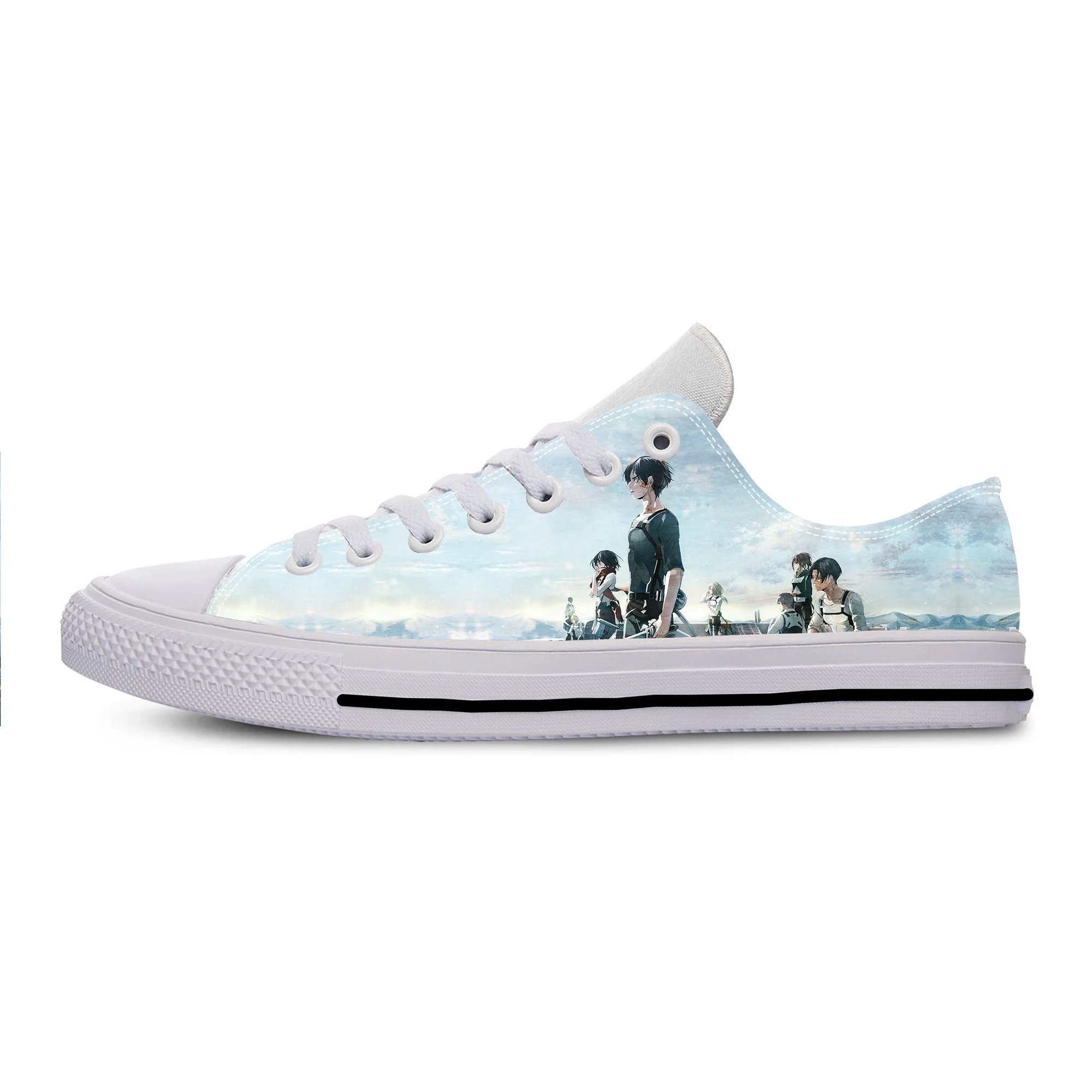 Japanese Anime Manga Cartoon Attack on Titan Funny Casual Cloth Shoes Low Top Lightweight Breathable 3D Print Men Women Sneakers
Japanese Anime Manga Cartoon Attack on Titan Funny Casual Cloth Shoes Low Top Lightweight Breathable 3D Print Men Women Sneakers