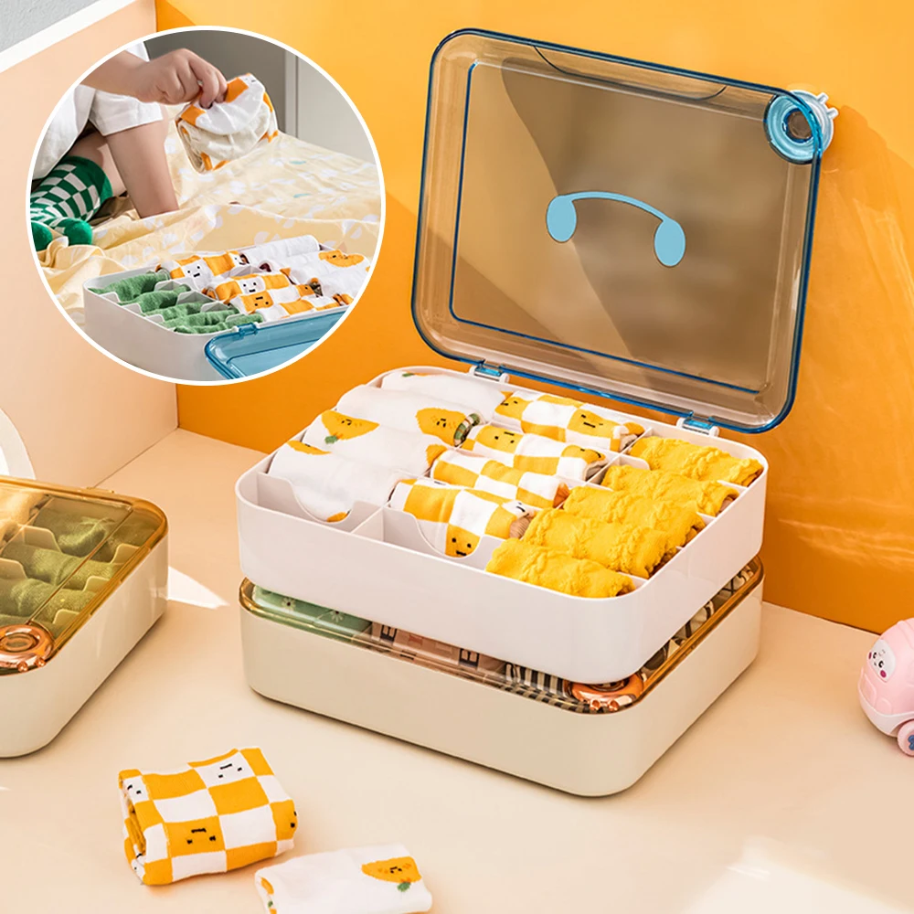 Cartoon Sock Storage Box With Lid Multipurpose Underwear Closet Organizer Large Capacity Drawer Organizer Shorts Bra Storage Box
Cartoon Sock Storage Box With Lid Multipurpose Underwear Closet Organizer Large Capacity Drawer Organizer Shorts Bra Storage Box