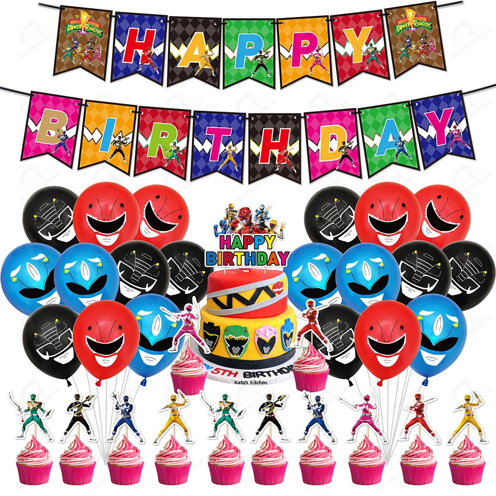 NEW Extraordinary Warriors PowerRangers heme Birthday Party Decorations Pulling Flags serting Flags nserting Exhaust Ball SetS
NEW Extraordinary Warriors PowerRangers heme Birthday Party Decorations Pulling Flags serting Flags nserting Exhaust Ball SetS