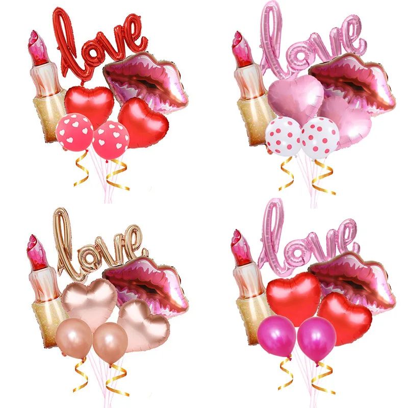 7Pcs Valentines Balloons Valentines Day Decoration Siamese Love Foil Balloons Lips Lipstick Heart Balloons Wedding Party Decor
7Pcs Valentines Balloons Valentines Day Decoration Siamese Love Foil Balloons Lips Lipstick Heart Balloons Wedding Party Decor