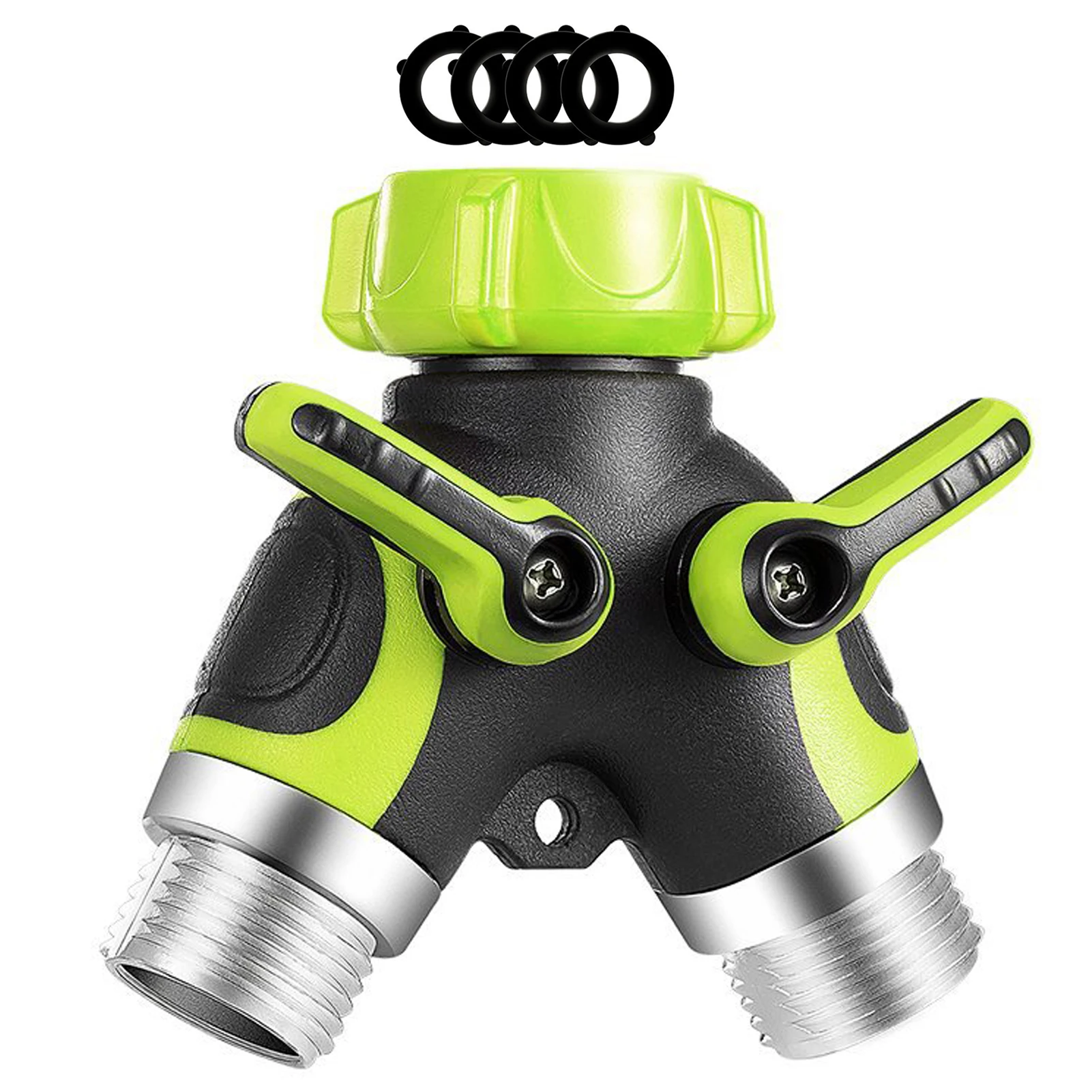 Hose Splitter 2 Way Heavy Duty Water Hose Splitter With Comfortable Grip Faucet Splitter Includes 4 Extra Rubber Washers 2 Way Y 
Hose Splitter 2 Way Heavy Duty Water Hose Splitter With Comfortable Grip Faucet Splitter Includes 4 Extra Rubber Washers 2 Way Y