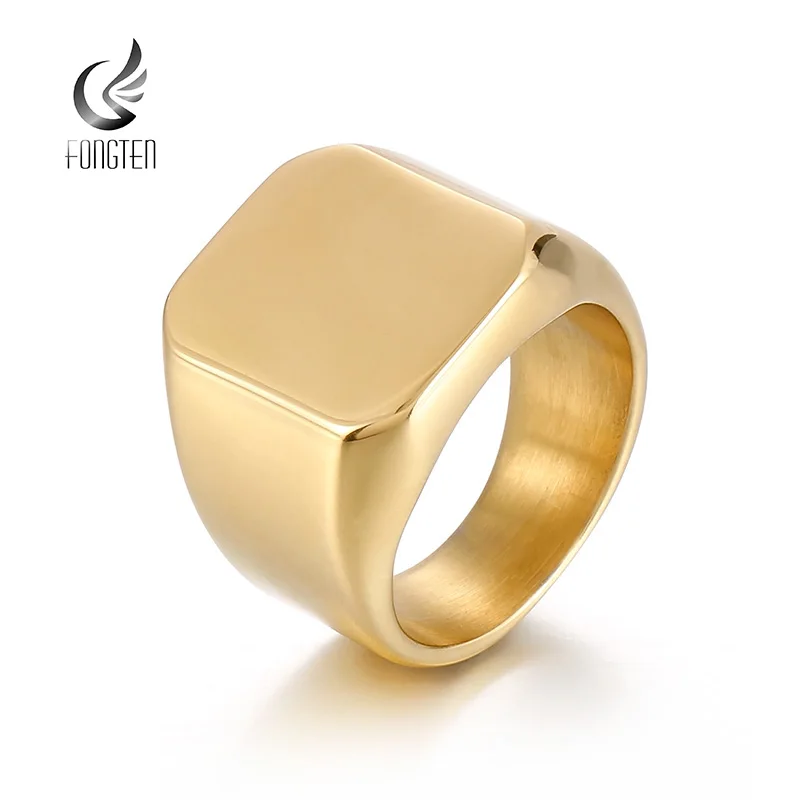 Fongten Hip Hop Male Rings Gold Color Stainless Steel Large Heavy Square Finger Rings For Men Shiny Polished Fashion Jewelry
Fongten Hip Hop Male Rings Gold Color Stainless Steel Large Heavy Square Finger Rings For Men Shiny Polished Fashion Jewelry