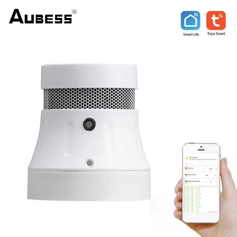 Датчик дыма Zigbee Tuya, умный детектор дыма с Wi-Fi, 80 дБ 
Датчик дыма Zigbee Tuya, умный детектор дыма с Wi-Fi, 80 дБ