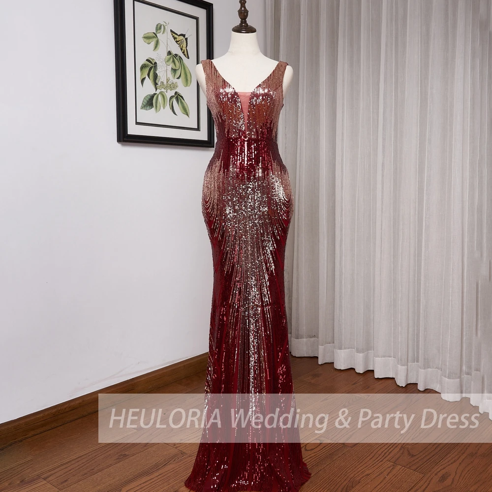 Long formal prom evening dress V neck sleeveless sequine wedding party dress Sparkle Mermaid Evening Dress
Long formal prom evening dress V neck sleeveless sequine wedding party dress Sparkle Mermaid Evening Dress